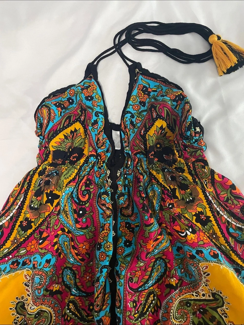 Colorful Halter Boho Dress - Picture 4 of 5